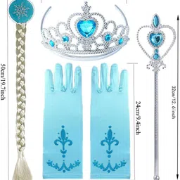 Kaku Fancy Dresses Princess Accessories For Girls | Birthday Party Favors | Elsa Accessories, Crown Wand, Unicorn Headband For Fairytale Theme Parties image 2