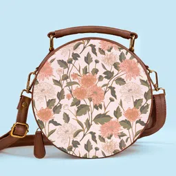 Kalankit Sling Bags | Women | Stylish Travel Sling With Adjustable Strap | Printed | Yellow | White | floral-picture-13