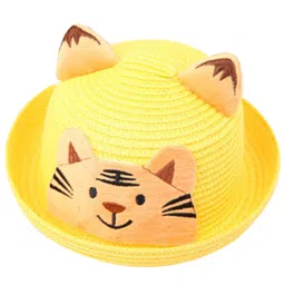 Babymoon Baby Tiger Patch Detailed With String Cap - Yellow-picture-19