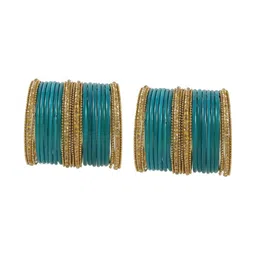 Adiba Fashion Factory Set Of 40 Beige Glass Artificial Stones Bangle-picture-22