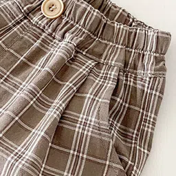 LULU & SKY Boys Checked Loose Fit High-Rise Regular Trousers image 2