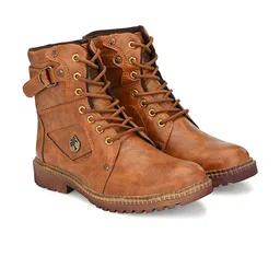 ARIWA Men Casual High-Top Block-Heeled Regular Boots-picture-21