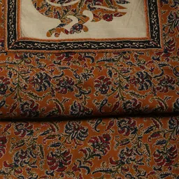 Meena Bazaar Ethnic Motifs Kalamkari Printed Pure Cotton Unstitched Dress Material image 4