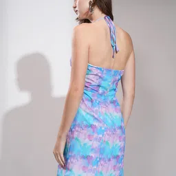 ESPYR By Tokyo Talkies Print Halter Neck A-Line Mini Dress image 5