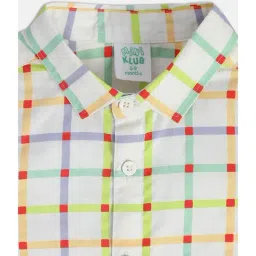 MINIKLUB Kids White Checks Shirt image 4