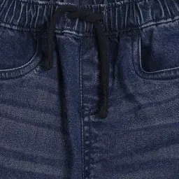 Miniklub Boys Dark Blue Regular Fit Woven Denim Pant image 3