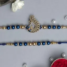 eCraftIndia Assorted Multicolor Rakhi with Lord Ganesha Idol image 4