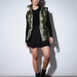 Only Green Regular Fit Puffer Jacket image 5