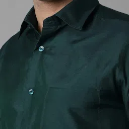 Louis Philippe Green Regular Fit Shirt image 4