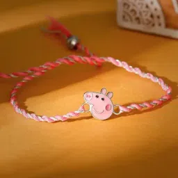 GIVA 925 Silver Peppa Thread Rakhi for Kids-image-76