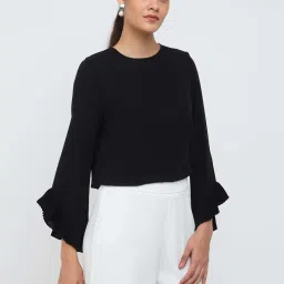 Cover Story Black Relaxed Fit Top image 4