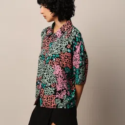 Only Black Viscose Printed Shirt image 4