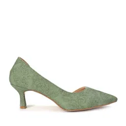 Scentra Women's Green D'orsay Shoes-image-98
