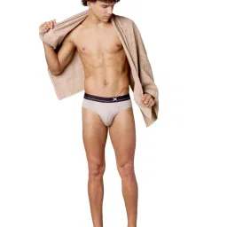 Frenchie Grey Elastane Solid Briefs - Pack Of 2 image 4