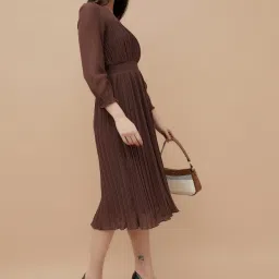 Code By Lifestyle Brown Regular Fit Dress image 4