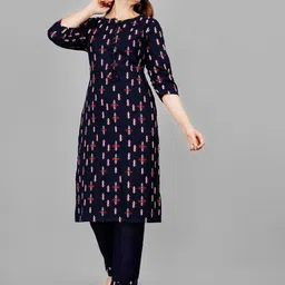SIPET Women Geometric Printed Kurta with Pyjamas-picture-26