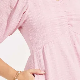 Styli Pink Regular Fit Midi Dress image 4