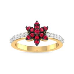 PC Jeweller Red Lily 18k Gold Ring for Women-picture-15