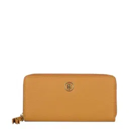 Tommy Hilfiger Mustard Solid Zip Around Wallet for Women-picture-12