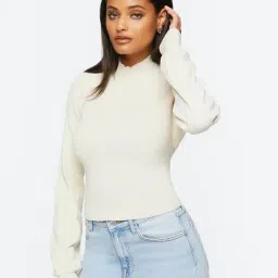 Forever 21 Cream Regular Fit Top-image-8