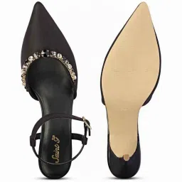 Saint G Women's Leila Black Ankle Strap Sandals image 4