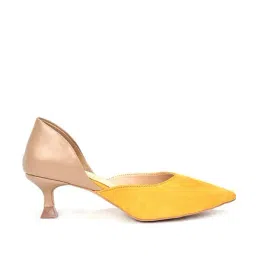 Scentra Women's Yellow D'orsay Shoes-picture-48