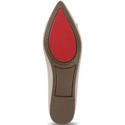 Carlton London Women's Cream Ballerina Shoes image 5