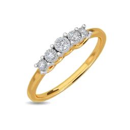 Kisna Diamond & Gold Jewellery Aamna 18k (750) Diamond & Gold Ring For Women-picture-25