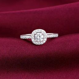 GIVA 925 Sterling Silver Sparkly Solitaire Ring Fixed Size For Women-picture-4