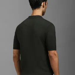 Louis Philippe Men Self Design Polo Collar T-shirt image 5