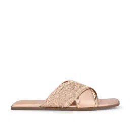 Styli Women's Rose gold Cross Strap Sandals image 2