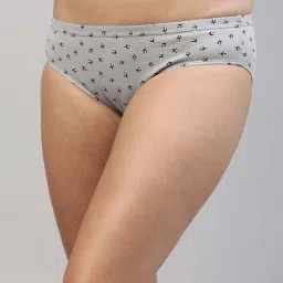 FEELINGS Blue & Brown Cotton Printed Hipster Panties - Pack of 6 image 4