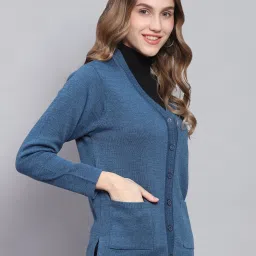 Monte Carlo Blue Wool Cardigan image 4