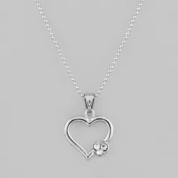 VOJ Silver Plated Heart Pandent Chain for Women image 4