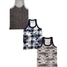 Zoom Minimondo Boys Pack Of 3 Multicoloured Printed Innerwear Vests-picture-22