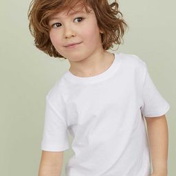 HM Boys White Solid 3-Pack Pure Cotton T-shirts-image-59