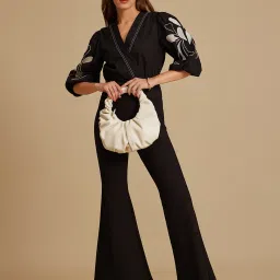 Kazo Black Self Design Top image 4