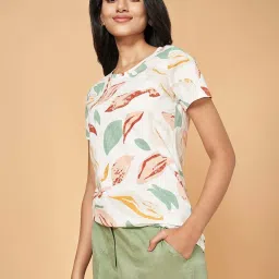 Honey by Pantaloons White Cotton Printed T-Shirt image 4