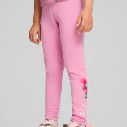 Puma Girls Pink Cotton Printed Leggings-image-31