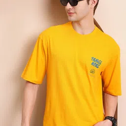 Mast & Harbour Drop-Shoulder Sleeves Cotton Relaxed T-shirt-picture-56