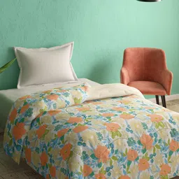 Portico Blue & Green Floral Heavy Winter 300 GSM Single Bed Comforter-picture-10