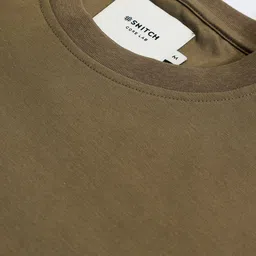 Snitch Men Solid Round Neck Cotton Slim Fit T-shirt image 2