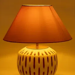 Kridha Living White & Pink Glass Gable Table Lamp image 2