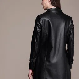 The Roadster Life Co. Notched Lapel Longline Trench Overcoat Coat image 4