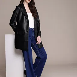 The Roadster Life Co. Notched Lapel Longline Trench Overcoat Coat image 5