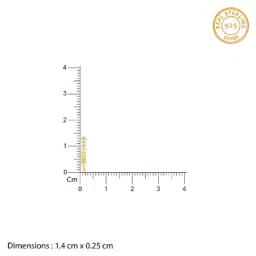 GIVA 925 Sterling Silver Golden Nosepin for Women image 4