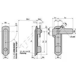 TAKIGEN Thin Flat Swing Handle Zinc Alloy Satellite Chrome Plating, A-464-C-2-2-picture-21