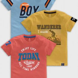 Codez Kids Multicolor Printed T-Shirt (Pack Of 3)-picture-12