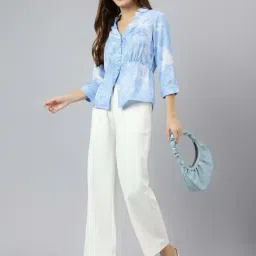 Latin Quarters Blue Printed Shirt image 4