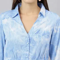 Latin Quarters Blue Printed Shirt image 5